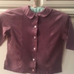 Vintage, 70's Purple Pleated Girls Shirts